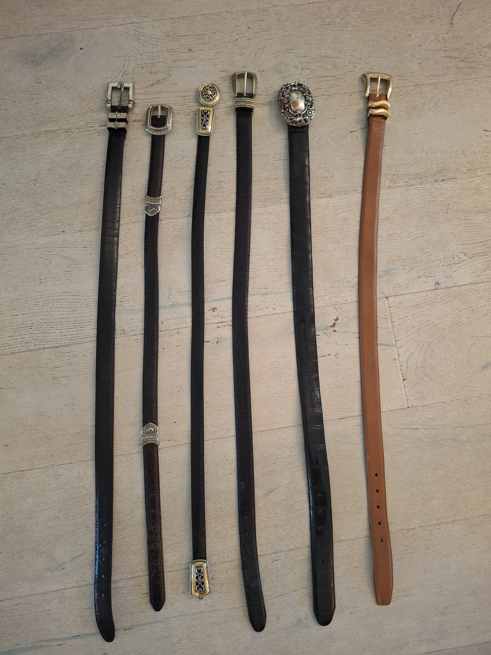 Brighton Leather Belt Lot Black & Brown